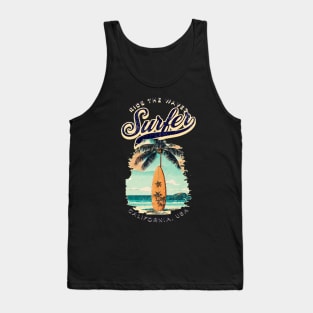 Out For Summer, Hello Summer Funny Surfer Riding Surf Surfing Lover Gifts Tank Top